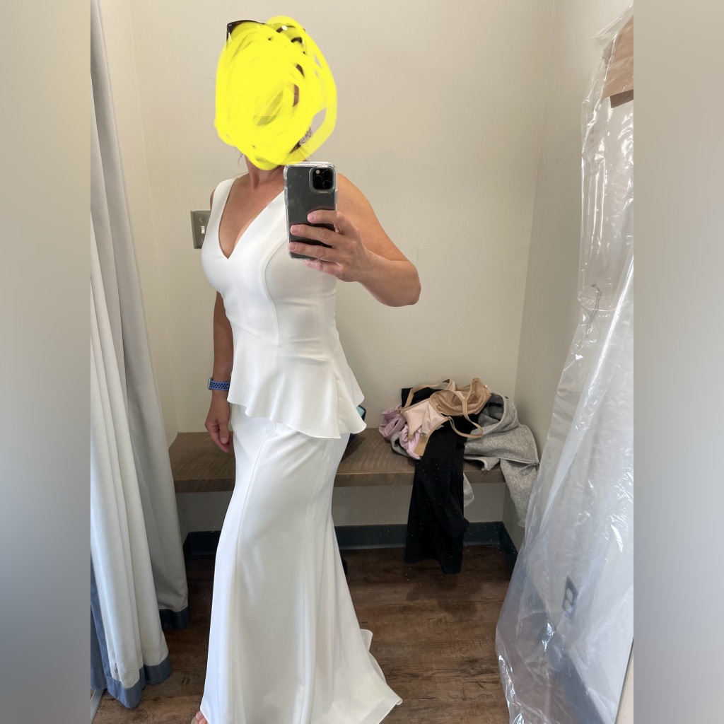 Amsale Bridesmaid Dress In Ivory “Leila” Style